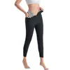 Pantalones Cortos de Cintura Alta con Hebilla de Revestimiento Completo Bolsillo Pantalones Abdominales Levantamiento de Glúteos Hebilla Deportiva Pantalones de Chándal Ajustados Hebilla Hebilla
