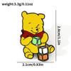 Insignias de Metal de Personajes de Dibujos Animados de Cine y Televisión Europeos y Americanos Winnie the Pooh y Tigger Broche de Aleación Puerquito Pijer Pin