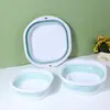 Lavabo Plegable para Uso en Dormitorio Estudiante Lavado de Cara de Bebé Portátil Viaje Compreso Cuenca de Agua Uso en Casa Rectangular