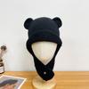 Chapéu Chapéu Feminino Outono e Inverno Bonito Urso Chapéu Ao Ar Livre Quente Proteção Auricular Boné Ancora Chapéu Vermelho Lã Lei Feng Chapéu