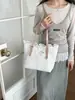 Bolso de Mano Vintage de Encaje de Moda Versátil 2026 para Mujer, Bolso Tote de Gran Capacidad Estilo Francés Suave