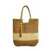 Bolso tejido a mano, bolso casual de gran capacidad para el día a día, bolso de playa para viajes para mujer, bolso de hombro de moda de nicho de verano, estilo bosque