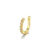 Presilha de Orelha Brilhante Zircônia Super Flash Totalmente Cravejada Benefício Feminino Onda Europeia e Americana Cruz Leve Luxo Moda Brincos de Presilha
