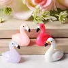 Resina Estéreo Flamingo DIY Enfeites Chaveiro Pingente Material Ímã de Geladeira Artesanal Acessórios de Cola de Creme