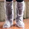 Cubrezapatos desechables impermeables antideslizantes cubrezapatos de lluvia engrosados impermeables cubrezapatos engrosados para niños resistentes al desgaste plástico transparente