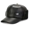 Gorro cálido de otoño e invierno para hombre, gorro de lana y algodón para exteriores, gorro grueso con forro polar para proteger las orejas para hombres de mediana edad y mayores, gorro de copa plana