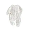 Body de Algodão Puro para Recém-Nascido, Sem Costura, com Velcro, Proteção para a Barriga, Macacão para Todas as Estações, Roupa Borboleta, Roupas de Casa