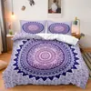 SHEIN ropa de cama de tres piezas decoración de flor de anacardo mandala de tres piezas decoración del hogar del dormitorio ropa de cama de tres piezas