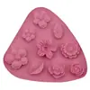 Flores Hojas Pliegue Azúcar Molde de Silicona para Pastel Herramientas para Hornear DIY West Point Hornear Cocina Molde H2409
