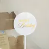 Nueva Decoración de Pastel Feliz Cumpleaños Estilo Transfronterizo Bronceado Tarjeta de Pastel Acrílica Bronceada Suministros para Fiestas