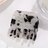 Nuevo Elegante Pinza Pequeña de PVC con Estampado de Leopardo Degradado para Peinados Semirecogidos, Pinza para Flequillo, Accesorio para el Cabello Lateral, Accesorio para el Cabello, Pinza de Tiburón al por Mayor