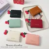 Pingente de Cereja~Estilo Miu Carteira Xiaohongshu Versão Coreana Carteira Feminina com Múltiplos Porta-Cartões e Grande Capacidade em Estoque Carteira