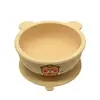 Nuevo Plato de Silicona para Bebé de Amazon, Plato de Silicona con Ventosa Anticaídas, Plato Integrado con Forma de Oso para Bebés, Personalizado