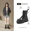 Botas Martin Augusden para Mujer 2026 Nuevo Otoño Estilo Británico Suela Gruesa Casual Botines Cortos Botas de Media Caña