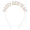 Nuevo Feliz Año Nuevo diadema accesorios diadema decoración de pastel letra Feliz cumpleaños diadema de fiesta