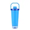 Vaso mezclador de doble capa minimalista transfronterizo, gran capacidad, con asa, vaso térmico de acero inoxidable, portátil, adecuado para fitness y proteína en polvo