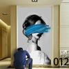 Papel Tapiz Personalizado para Barbería Moderno Sencillo Papel Tapiz para Peluquería Mural de Foto de Celebridad Cibernética Estéreo 3D Tela de Pared para Salón de Belleza