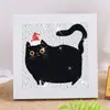 Oferta Especial Pintura de Diamantes Hecho a Mano Regalo Navideño Pintura Decorativa Venta al por Mayor 5D Gato Niños Mascota Linda Marco Creativo de Exhibición con Marco
