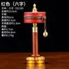 Rueda de Manivela de Cuero y Cobre de Xizang con Mantra de Seis Caracteres, Cilindro Giratorio de Manivela del Dios Amarillo de la Riqueza, Adorno de Cubo de Oro Giratorio de Mano