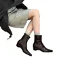 Novas Botas Outono/Inverno 2026: Botas Chunky de Salto Quadrado Estilo Martin com Zíper Traseiro, Botas de Cano Curto Vintage Femininas