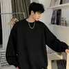 Moletom casual masculino versátil de manga comprida atacado de fábrica moderno para jovens com gola redonda moda outdoor cor sólida top