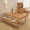Nova mesa de jantar de acrílico de madeira maciça de estilo nórdico Mesa de jantar de madeira de freixo simples Mesa retangular de apartamento pequeno doméstico