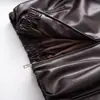 Venta al por mayor de ropa de mujer transfronteriza otoño 2026 nuevo versátil casual de ajuste holgado de manga larga chaqueta de cuero europea y americana