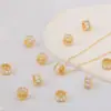 Paquete de Oro de 18K Colgante de Cuentas Cubo de Circonita Micro Hecho a Mano diy Cadena para Clavícula Cuentas de Transferencia de Circonita Colgante de Color