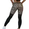 Leggings de Yoga Sexys de Cintura Alta Elásticos que Levantan los Glúteos, Empalme Hueco con Estampado de Leopardo Nuevo Transfronterizo 2019 en Gran Stock
