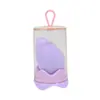 Cordão Marrom Formato de Flor Tubo Uso Duplo Esponja de Maquiagem Cor Esponja de Maquiagem Esponja de Maquiagem Base Líquida Corte Inclinado Formato Irregular Esponja de Maquiagem