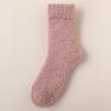 Calcetines de terciopelo coral para mujer, otoño e invierno, gruesos, cálidos, sin pelusa, para dormir, posparto, forrados de vellón, para estar en casa