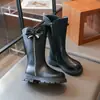 Otoño/Invierno 2026 Nuevas Botas Largas para Niñas Botas de Algodón con Felpa Botas de Cuero para Niños Medianos y Grandes Botas de Princesa para Niños Botas para Niños Medianos y Grandes