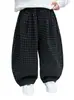 Pantalones para niño para otoño de 2026, nuevos y elegantes pantalones deportivos a cuadros para niños, pantalones largos casuales de estilo jogger de pierna ancha para niños, modernos y geniales