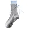Calcetines de Yoga Personalizados para el Hogar Acheng para Mujer, Primavera y Otoño, Antideslizantes de Silicona, de Media Pantorrilla, Algodón Puro, Fitness Profesional, Pilates, Deportes
