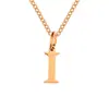 Nuevo Collar de Acero Inoxidable de 26 Letras de Amazon, Cadena para Clavícula Moderna y Versátil, Collar para Pareja con Apellido en Stock