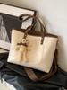 Bolsa de Grande Capacidade para Mulheres 2026 Nova Moda Cor Color-Blocking Bolsa de Ombro Moda de Alto Padrão Bolsa para o Dia a Dia Bolsa Tote Versátil