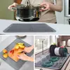 Tapete Drenante de Silicone Mais Vendido na Amazon para Bancada de Cozinha, Tigelas, Pratos, Tapete Filtro de Água, Tapete Antiderrapante para Tábua de Corte, Tapete Isolante para Mesa de Jantar
