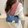 Bolso Casual y Versátil de un Solo Hombro para Axila para Mujer Tendencia Primavera 2025 Ropa de Trabajo Moda Bolso de Denim tipo Dumpling