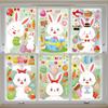 Cesta Popular de Huevos de Pascua Transfronteriza Pegatinas Estáticas Decoraciones de Pascua Conejo de Dibujos Animados Lindo Pegatinas de Zanahoria