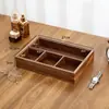 Caja de Almacenamiento de Escritorio de Nogal con Cerradura Caja de Almacenamiento Sellada Caja de Identificación Caja de Almacenamiento de Madera Caja de Almacenamiento Doméstica de Madera Maciza