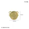 Pulsera de Puño Abierto Dorada Estilo Retro Europeo Americano Joyería de Metal Diseño de Nicho Pulsera con Forma de Hoja Pavo Real Concha Marina