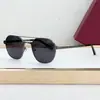 Ct0571 Montura de Gafas de Metal de Titanio de Lujo Transfronteriza Redonda Moda Gafas de Sol para Hombre Cartier Ct Vacaciones Gafas de Sol Frescas para Mujer
