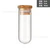 Suministrado Directamente por el Fabricante, Botella de Vidrio Redonda de Fondo Redondo de 30 mm con Tapón, Mini Botella de Deriva, Botella de los Deseos, Tapa de Bambú, Botella Pequeña de Almacenamiento de Frijoles Dorados