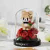 Compatible con Cubierta Antipolvo para Bloques de Construcción Lego, Macetas, Flores de Hibisco, Juguetes de Ensamblaje para Niños, Venta al por Mayor Transfronteriza para el Día de San Valentín