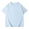 Camiseta 200g algodón peinado color liso top cuello redondo hombre manga corta algodón puro holgada media manga camiseta cultural venta al por mayor