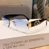 Óculos de Sol Quadrados Europeus Sem Aro Modelo Masculino Desfile de Moda Óculos de Cabeça de Leopardo de Alta Qualidade Proteção UV Proteção Solar Óculos de Sol