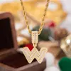 Collar Colgante de 26 Letras Completo de Diamante de Lujo Ligero Nueva Moda Transfronterizo Europeo y Americano 2026 para Mujeres Joyería Hip-Hop de Moda Venta al por Mayor