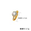 Pingente de Diamante Microcravejado Fashion e Exquisito, Anel Vivo Ajustável, Luxo Acessível e Brincos Redondos Versáteis Fornecimento de Fábrica