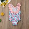 20223 Exportación Transfronteriza Aliexpress Ebay Kidsren Traje de Baño Sandía Bikini Flor 3D Natación