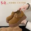 Sapatos Birkenstock Retro com Solado Grosso para Aumentar a Altura para Mulheres 2026 Novos Mocassins Slip-On de Primavera e Outono Sapatos Birkenstock Versáteis com Plataforma